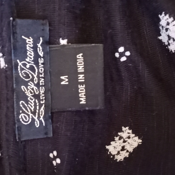 Lucky Brand medium long sleeve black top - Picture 5 of 5